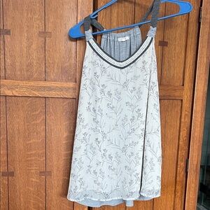 Sleeveless Halter style Casual Top L Grey